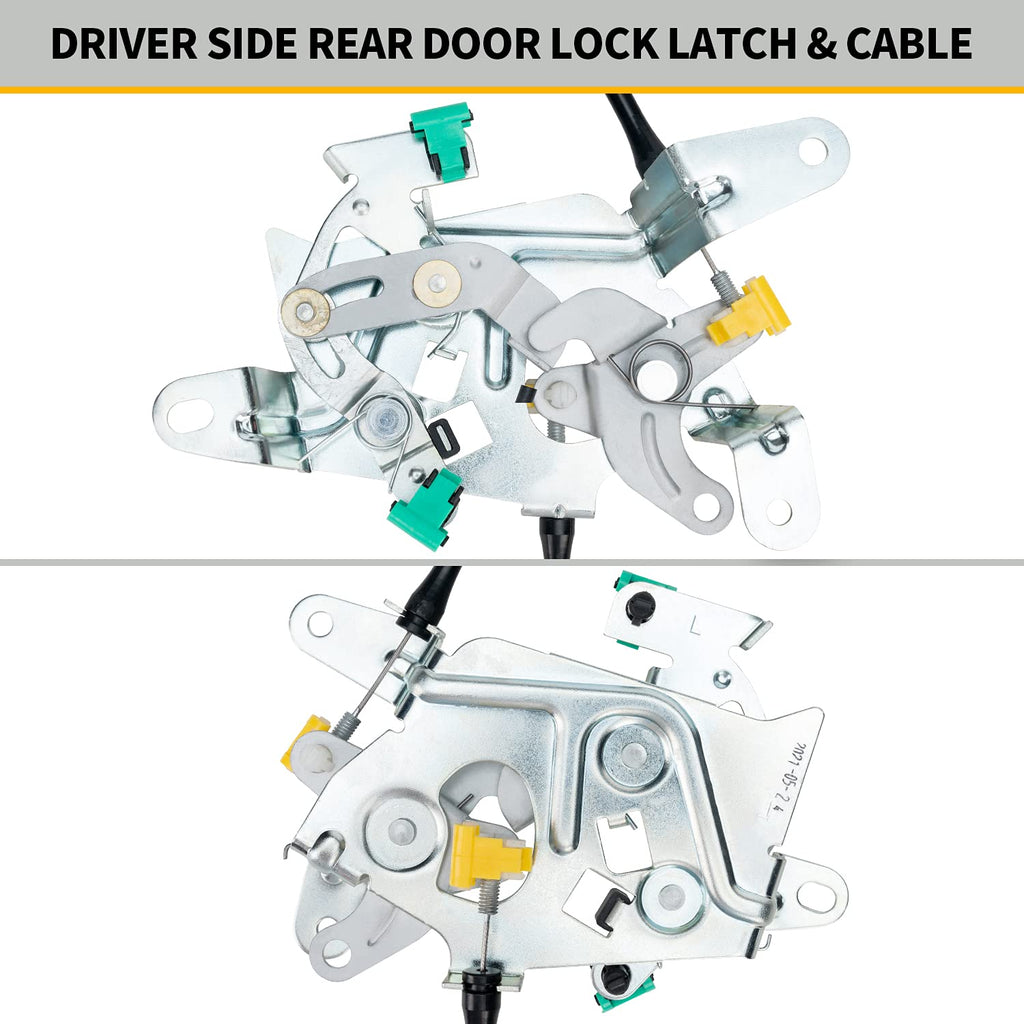 Left Driver Side Upper and Lower Locking Latches Assembly Pack of 2 Q930847