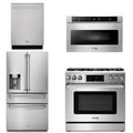 36 Gas Range, Microwave, Refrigerator with Water and Ice Dispenser, Dishwasher L46846