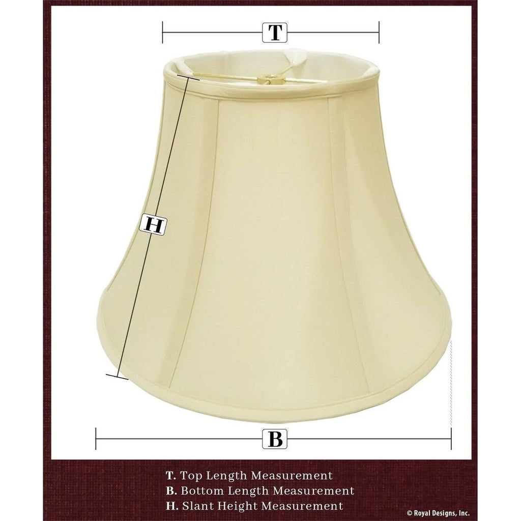 Beige Flare Bottom Outside Corner Scallop Lamp Shade, 10 x 18 x 13 J3108