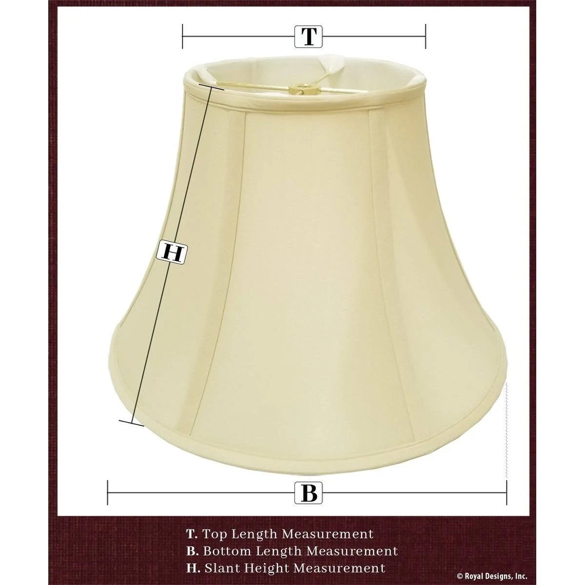 Beige Flare Bottom Outside Corner Scallop Lamp Shade, 10 x 18 x 13 J3108