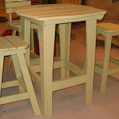 Distressed Wood Bar Table W22525