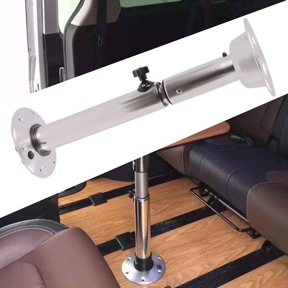Adjustable Table Pedestal Stand 22-28 Inch Aluminum Finish Removable Q765