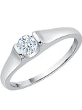 14K White Gold Diamond Solitaire Engagement Ring V870368
