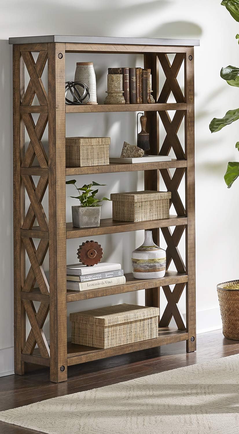 Brown Open Shelf Bookcase O8633
