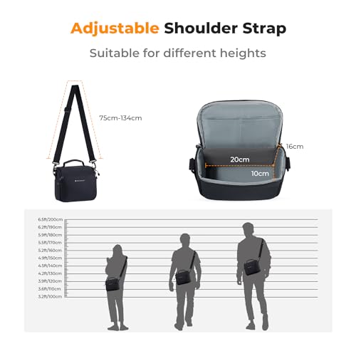 Camera Sling Bag Crossbody Camera Case DSLR SLR Compact Shoulder Photography Bag Beige D945596