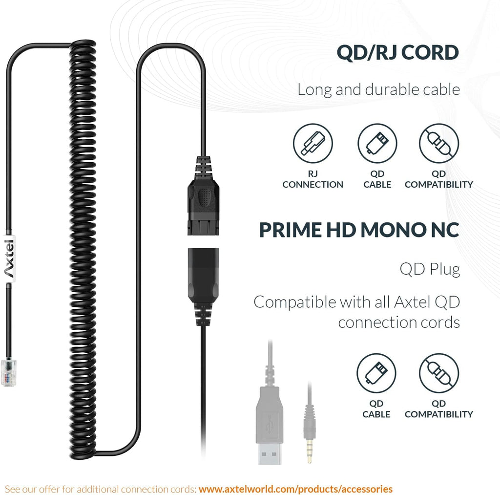Headset Bundle with Noise Cancellation Cable Adapter Pack of 2 F9619