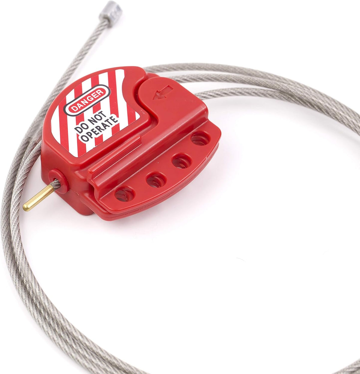 6 ft Adjustable Steel Cable Lockout Tagout Lock with Vinyl Coating R4748