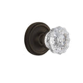 Classic Rosette Crystal Glass Door Knob Double Dummy Oil Rubbed Bronze R993993