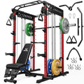 Multi-Function Power Cage with Dual Pulley Cable Crossover System Y844