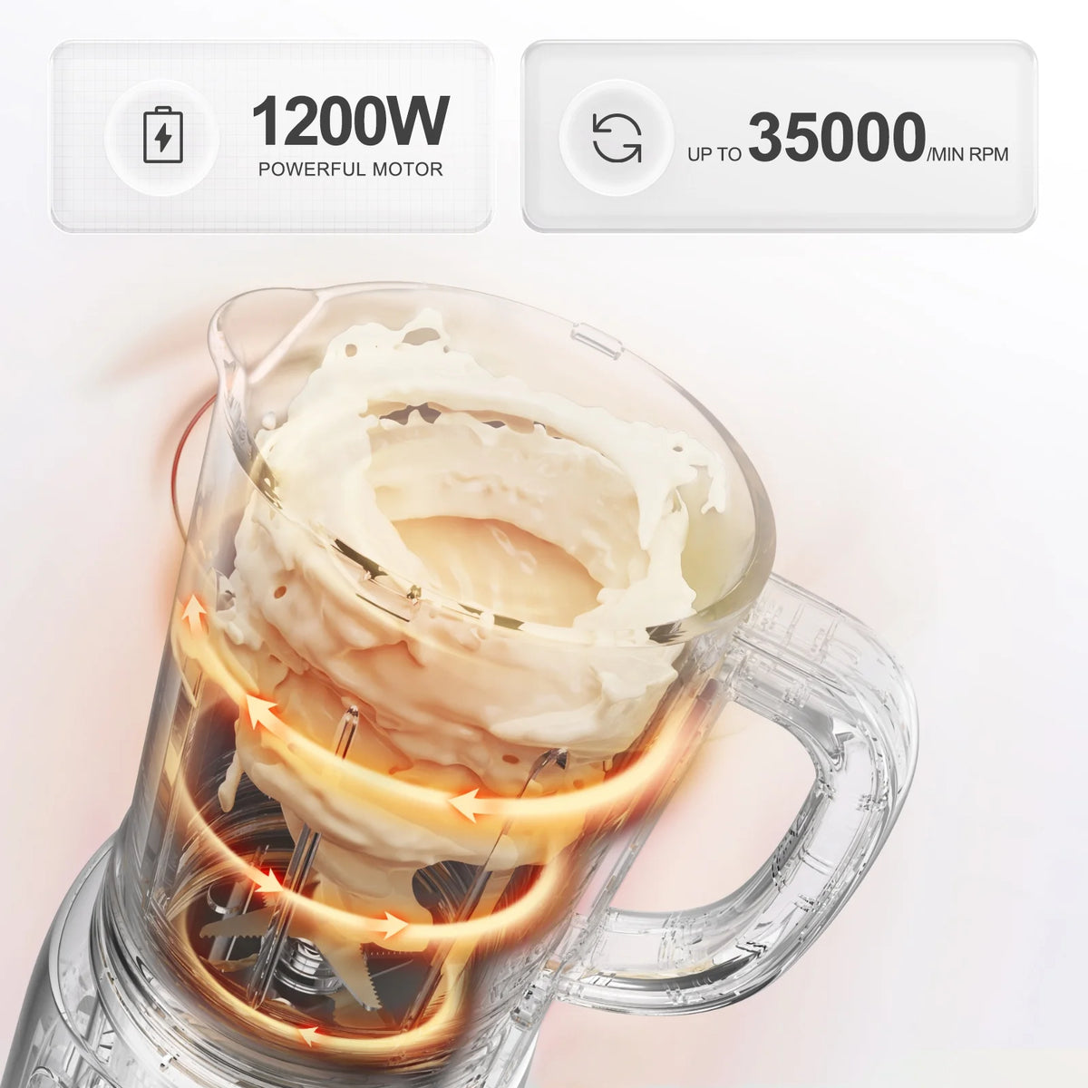 1200W Countertop Blender with 51 Oz Glass Jar V726