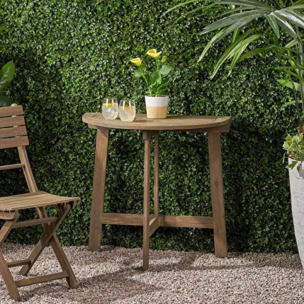 Gray Folding Acacia Wood Bistro Table S163
