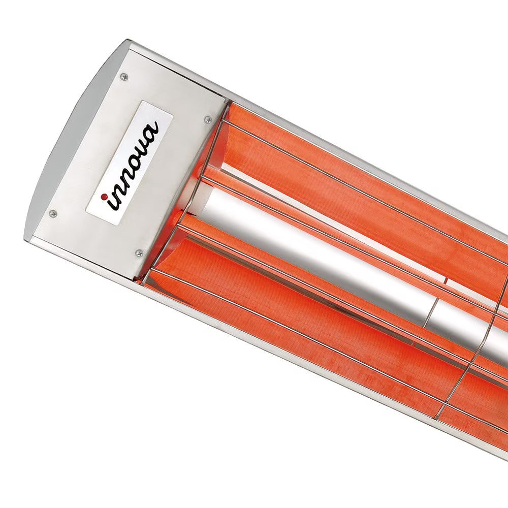 6000 Watt Electric Infrared Dual Element Heater, Stainless Steel Finish, Outdoor Wall Mount S443175