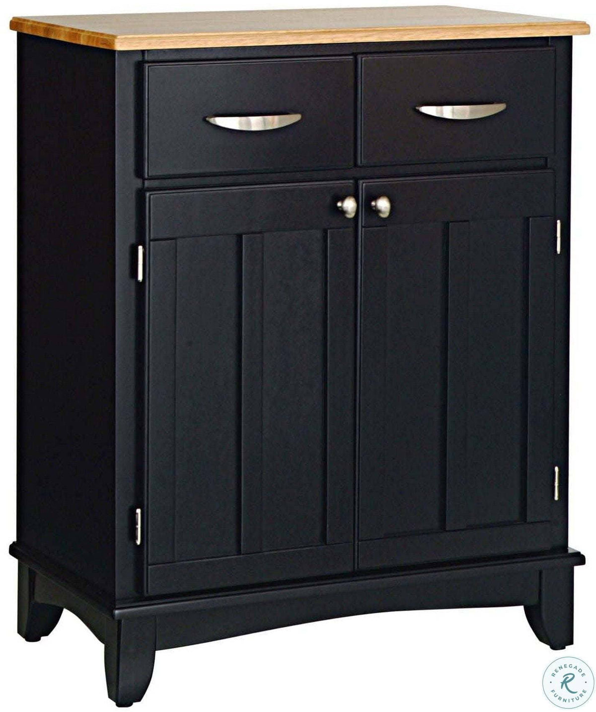 Black Wood Top Buffet with Hutch F84668