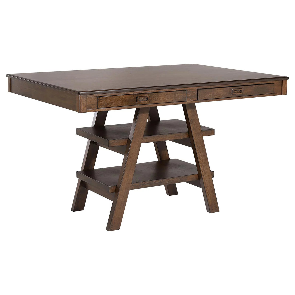 5-piece Rectangular Dining Set Brown and Walnut S13373