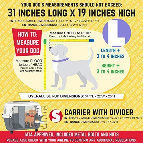Large Gray Plastic Dog Crate G1562