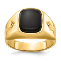 Black Onyx Diamond Ring E2076