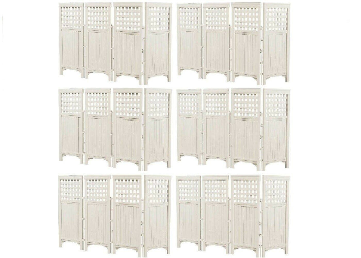 Taupe Steel and Resin 4 Panel Yard Enclosure S693842
