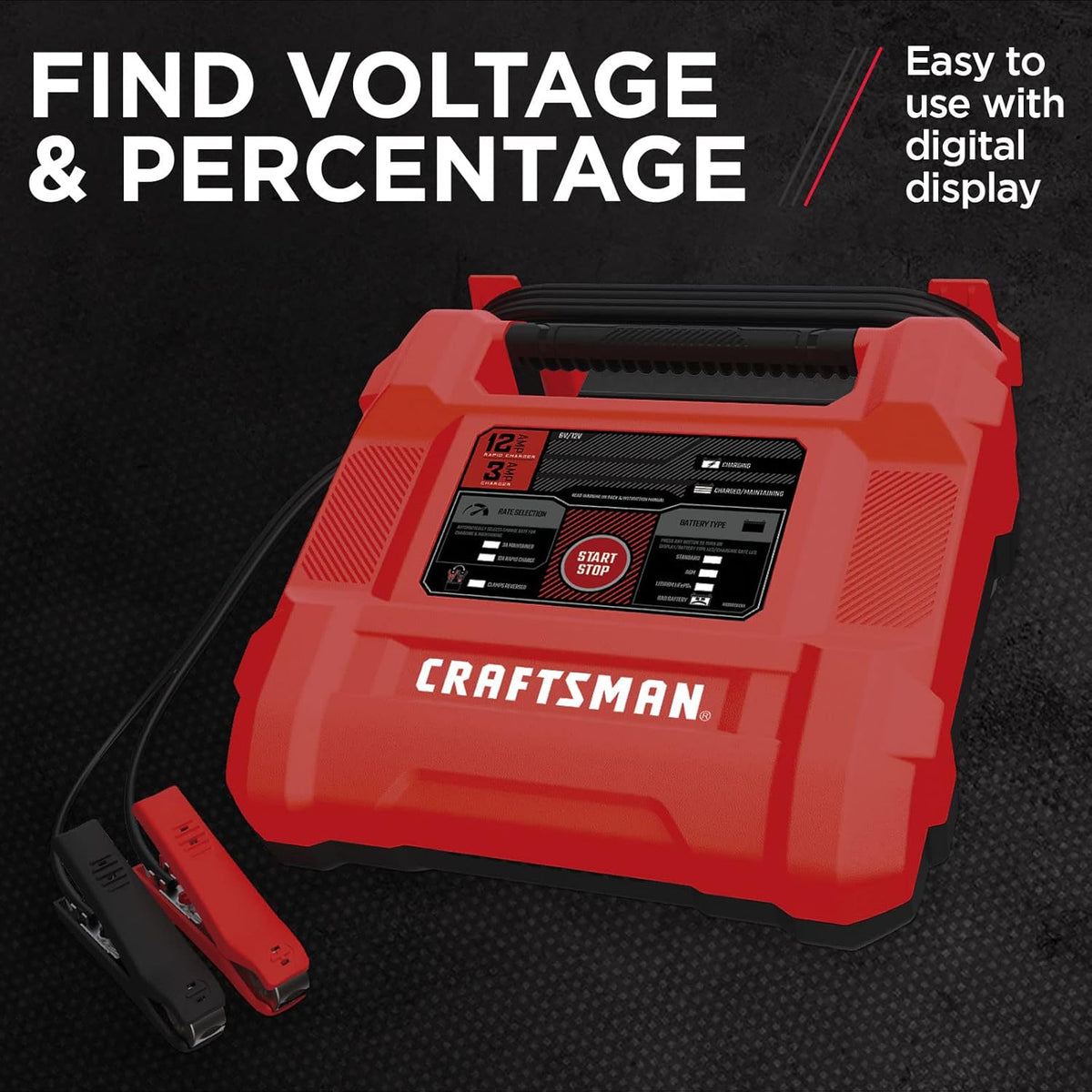 12A Automotive Battery Charger Red Pack of 2 K98141