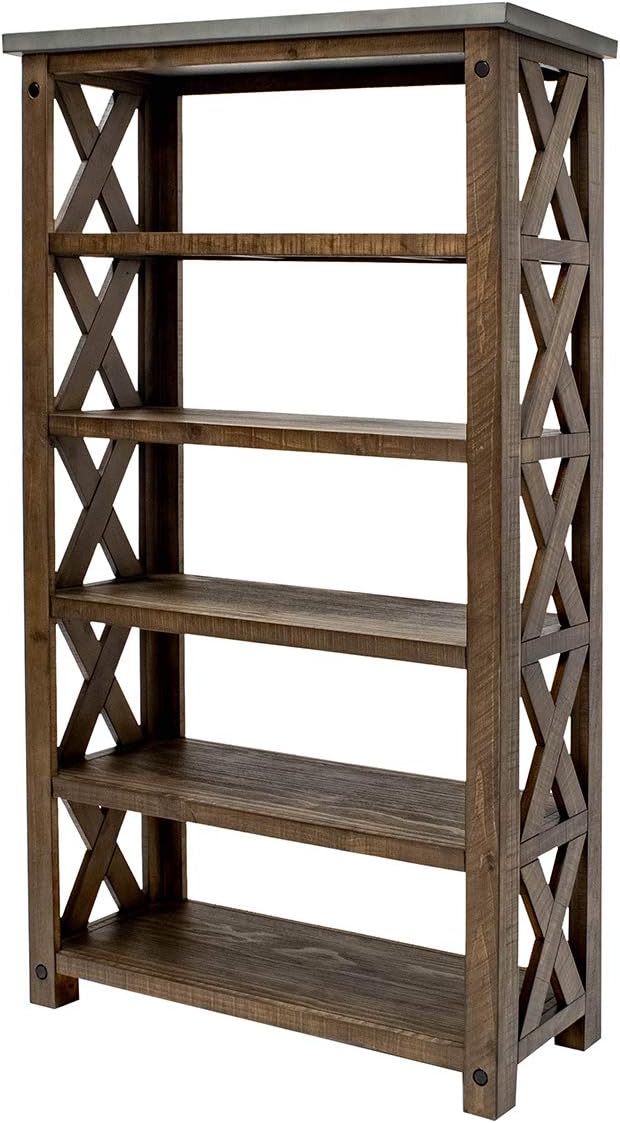 Brown Open Shelf Bookcase O8633