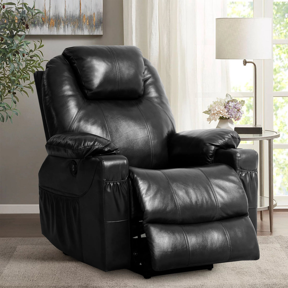 Large Power Lift Recliner Chair with Massage and Heating W954