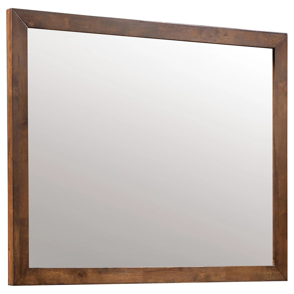 Rectangular Dresser Mirror Dark Brown S19262