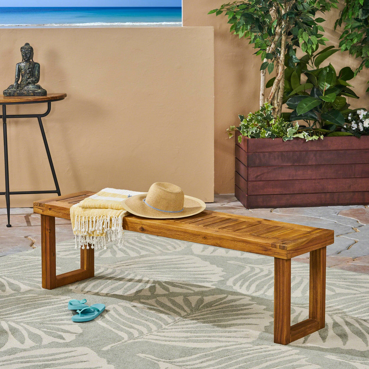 Acacia Wood Bench A9483