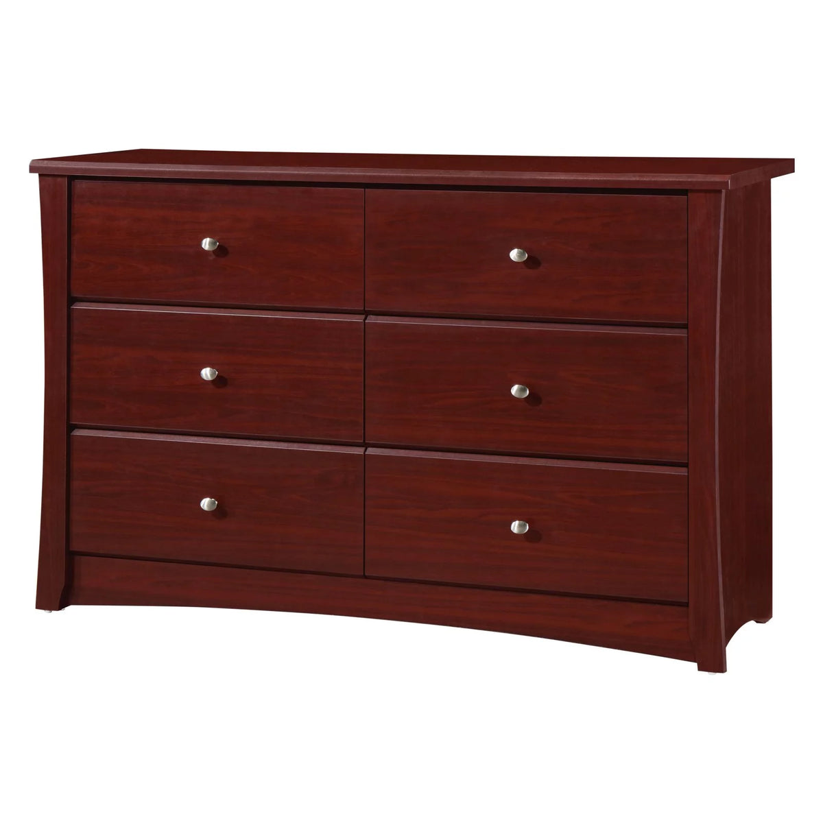 White 6 Drawer Double Dresser X97005