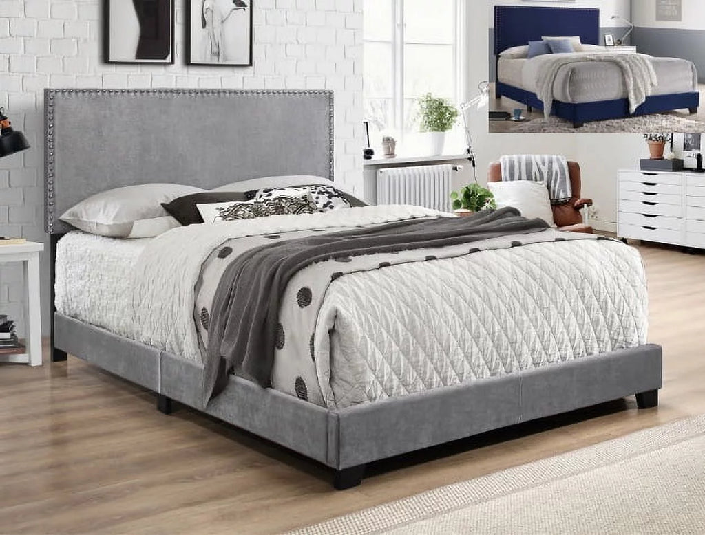 Black Queen Faux Leather Bed H6176