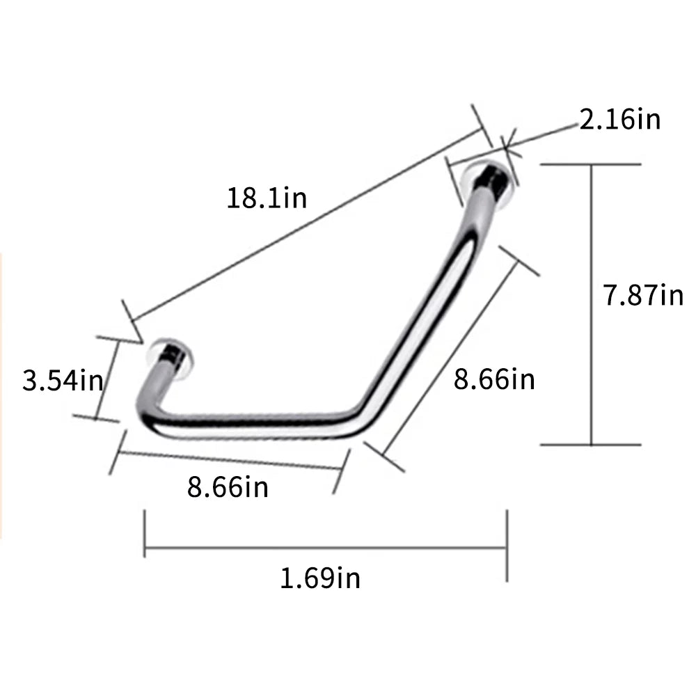 Bathroom Grab Bar Stainless Steel Chrome Safety Rail O184399