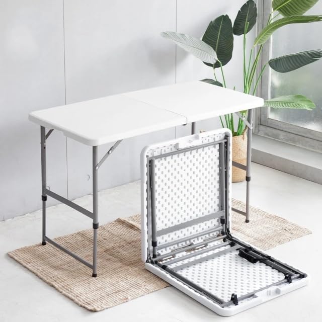 6FT Folding Table with Carrying Handle Portable Plastic R257019