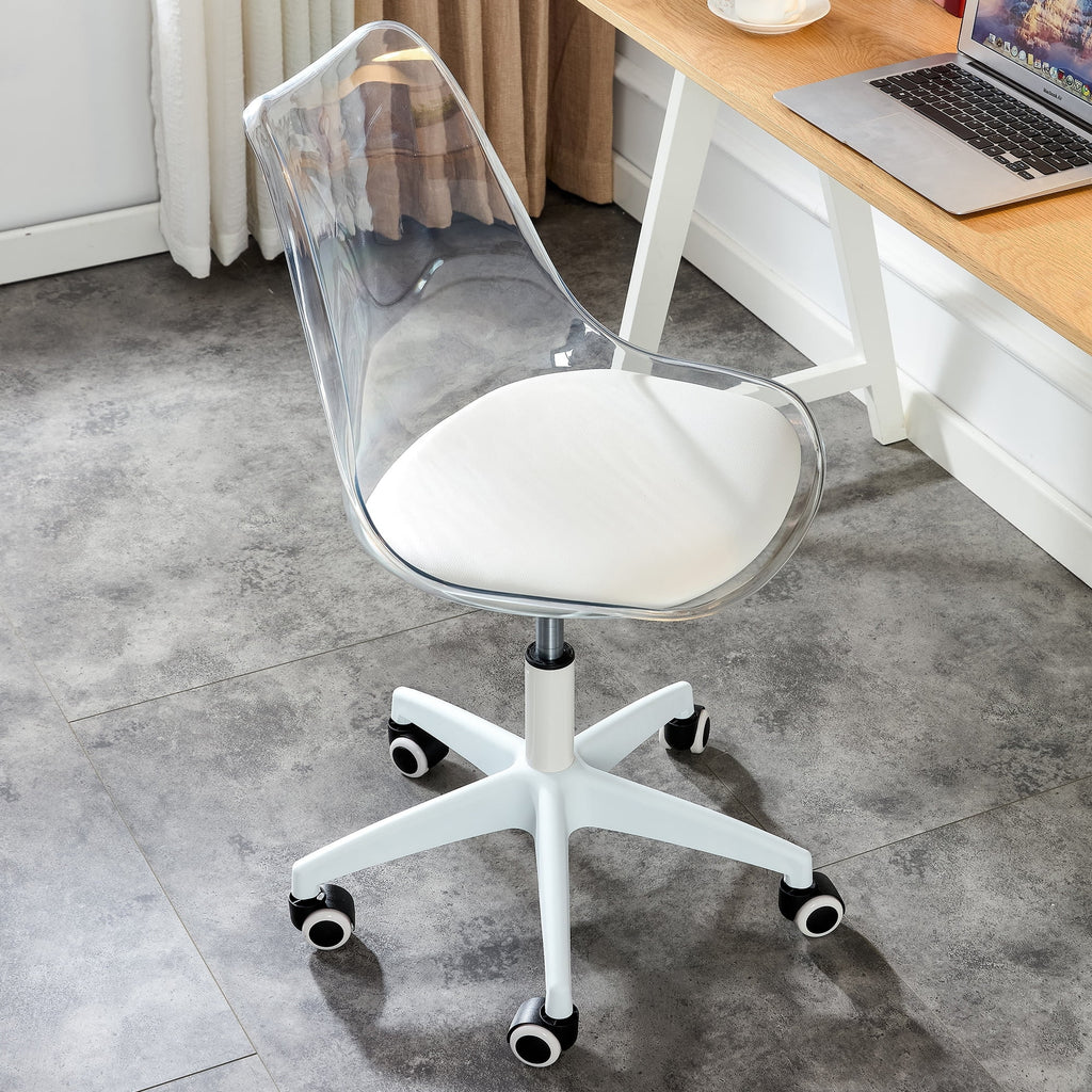 Adjustable 360 °Swivel Armless Computer Chair With Wheels H5587