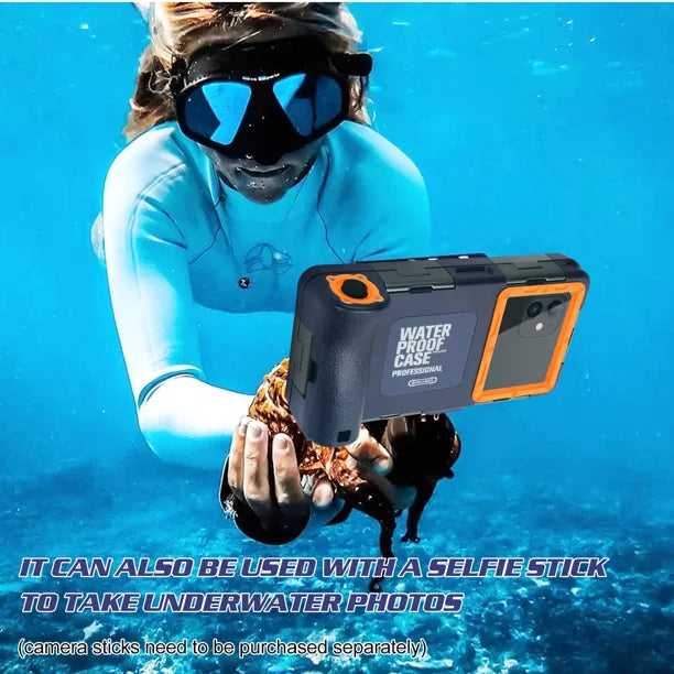 Waterproof Protective Case for Phones Up to 6.9 Inch with Lanyard G4117