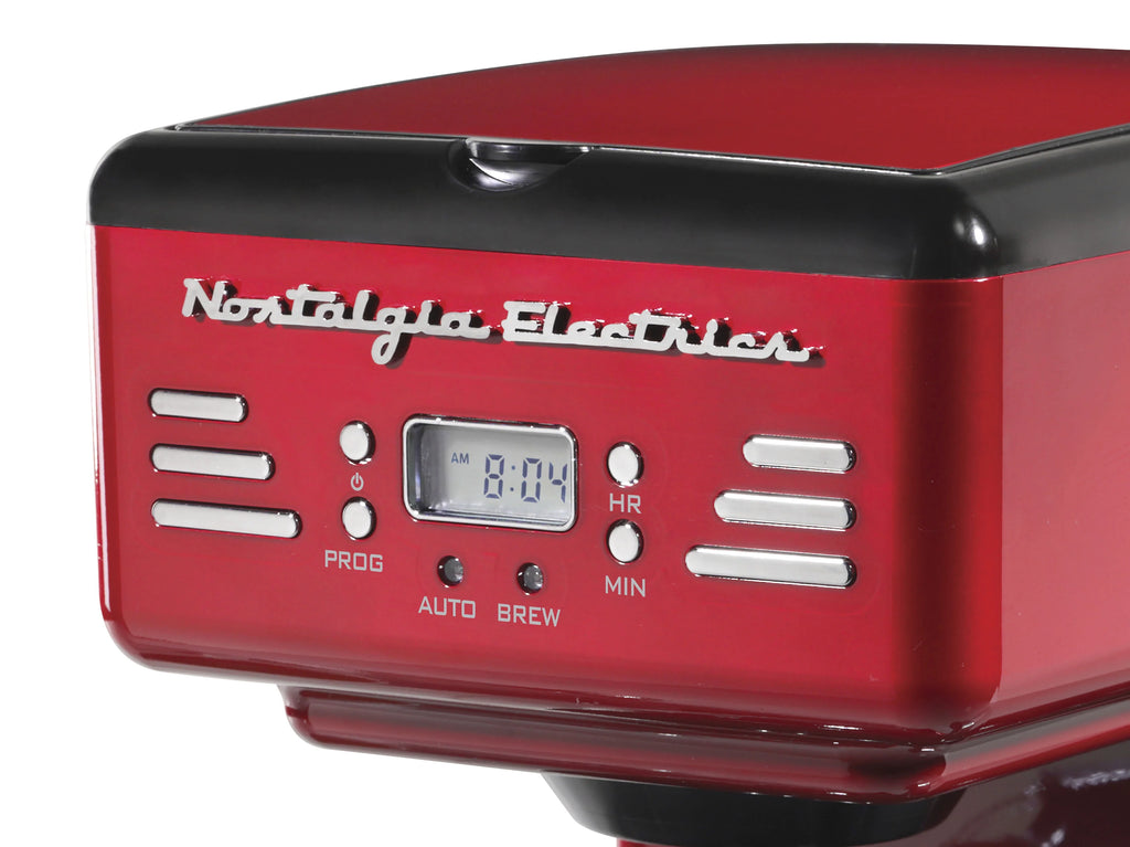 Red 12-Cup Programmable Retro Coffee Maker R29572