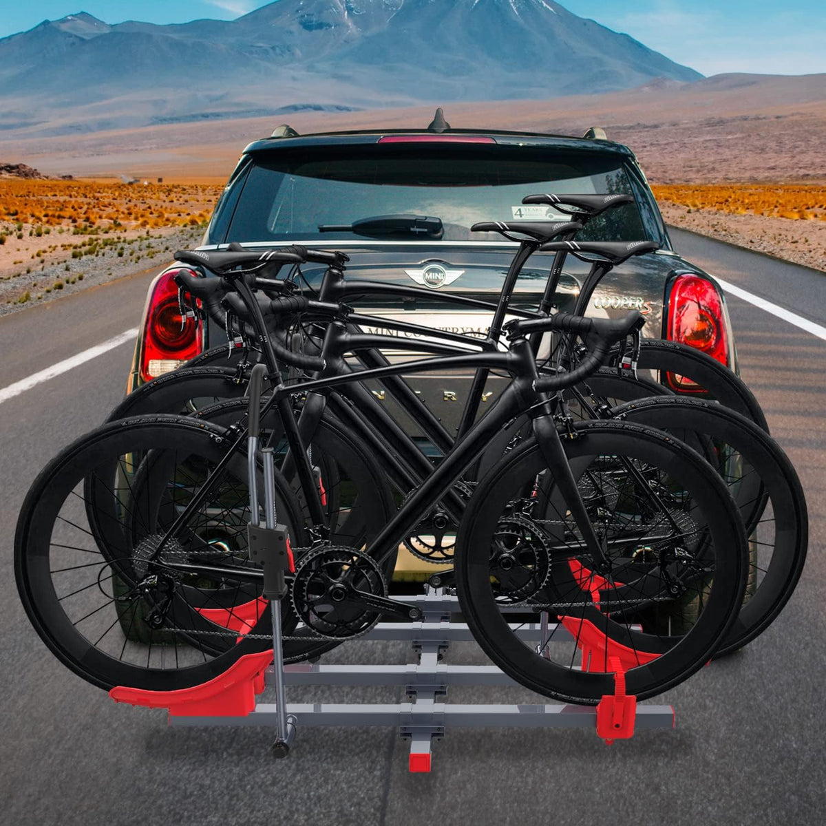 2'' Hitch Bike Rack 4 Pack, 4-Bike eBike Carrier, 132 lbs Capacity I84425