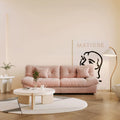 Pink Velvet 3-Seat Sofa I197789