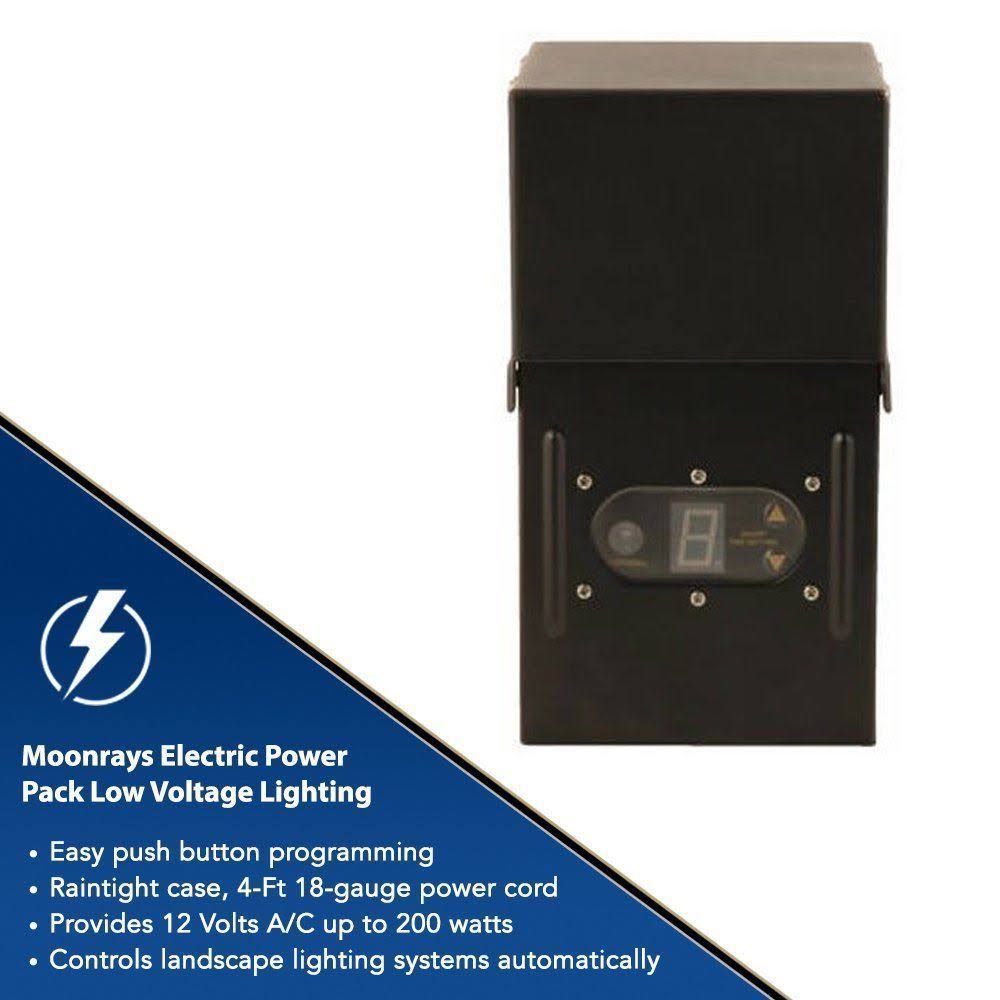 Black Power Pack for Outdoor Low Voltage Lighting M436924