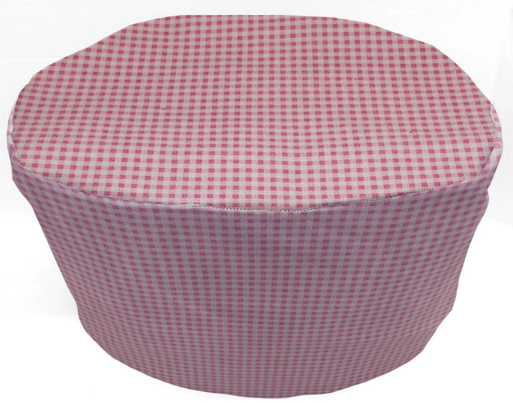 Pink & White Checked Gingham Slow Cooker Cover O1324