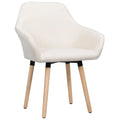 Dining Chairs 2 pcs Cream Fabric G3046