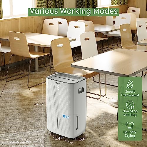120 Pints Energy Star Dehumidifier with Drain Hose and 1.14 Gallons Water Tank X105