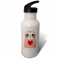 Pink Sloth Cartoon 21oz Water Bottle S858