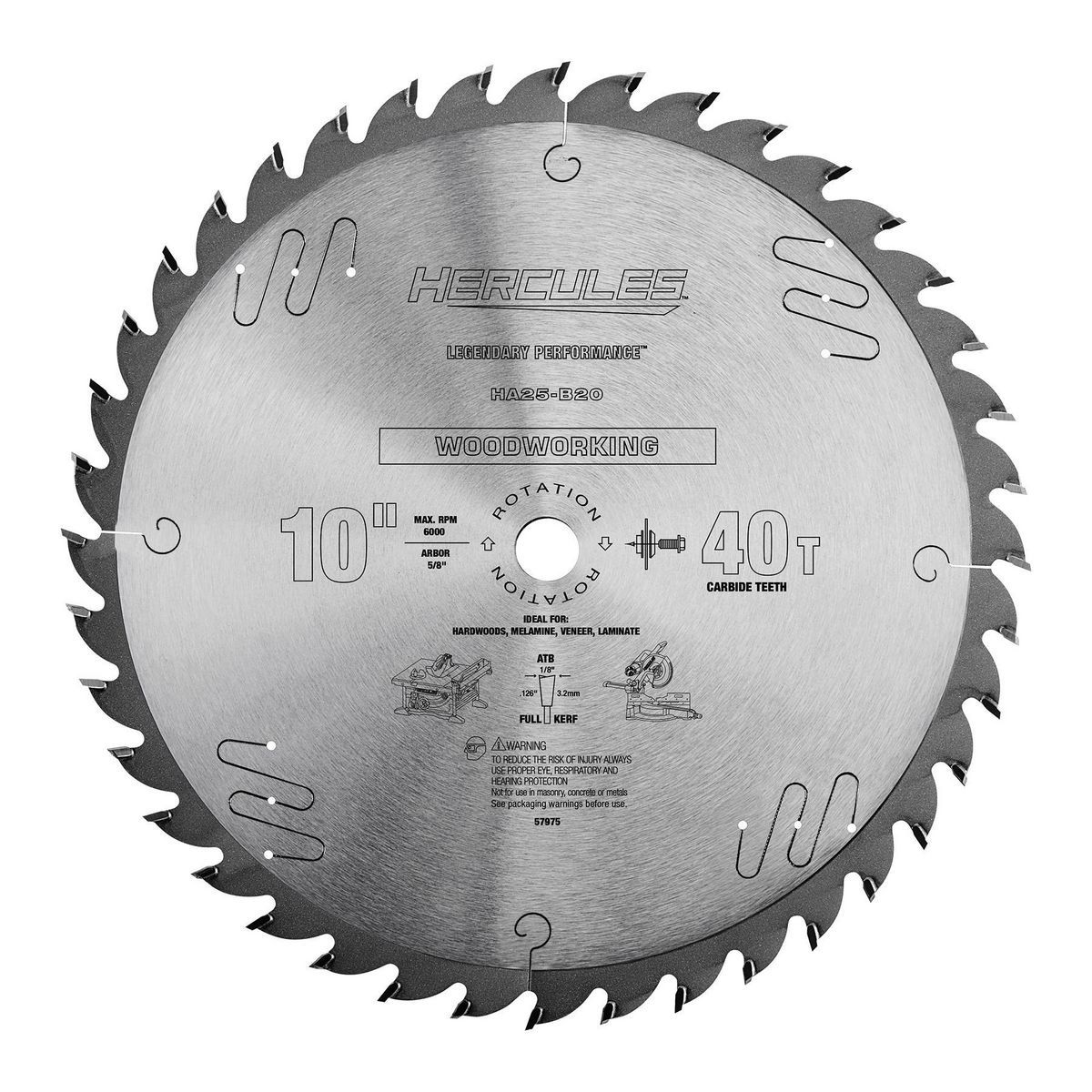 10 in. 40T Woodworking Saw Blade P3521